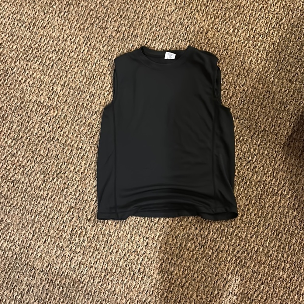 Devops black workout tank top